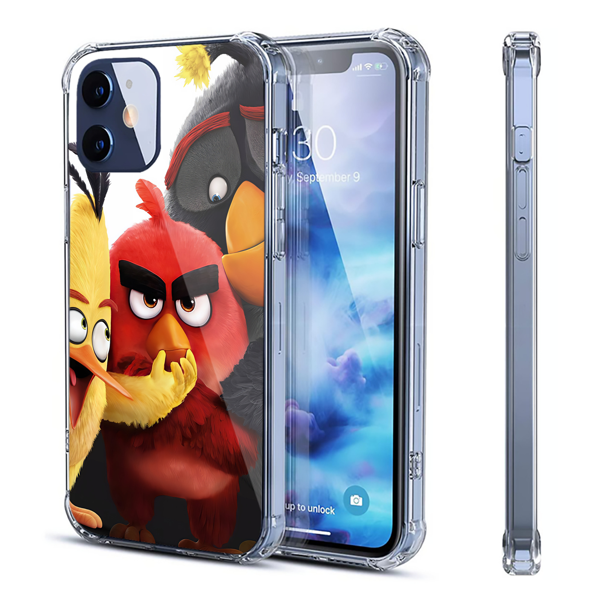 （画像用） Angry Birds アングリーバード 【iPhone 12シリーズ対応】透明スマホケース（クリアソフトケース）